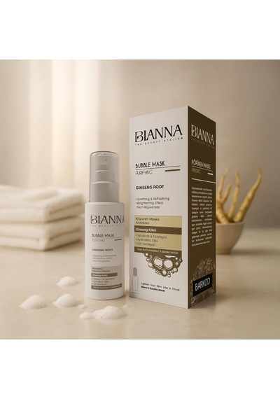 Bianna Köpüren Maske Bubble Mask Ginseng Özlü Ve Yatıştırıcı Cilt Bakım Maskesi - 75 Ml Sku: Smg8690010454911