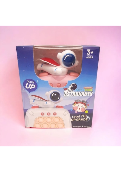 Pop İt Dekompresyon Oyuncak Hızlı İtme Oyunu Işık Anti-stres Oyuncakları Çocuklar Ve Yetişkin İçin Astronotlar Pembe