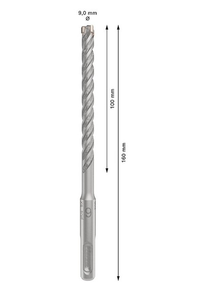 Bosch 1x Pro Sds Plus-5x Kırıcı Delici Delme Ucu Donatılı Beton, Beton, Ø 9,00 Mm, Professional Aksesuar Kırıcı Delici