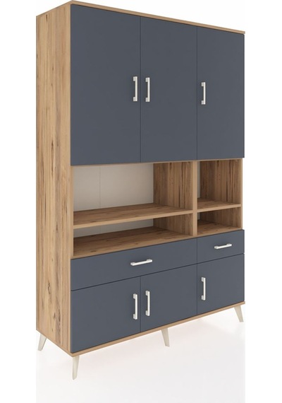 Hyperion Dolap 8 Raflı 2 Çekmeceli 6 Kapaklı 132x44x195 Çam-antrasit/antrasit Antrasıt/antrasıt Hyperion Dolap 8 Raflı 2 Çekmeceli 6 Kapaklı 132x44x195 Çam-antrasit/antrasit Antrasıt/antrasıt