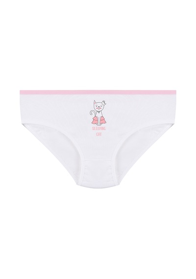 Koza İç Giyim Kız Çocuk 3'lü Penguen Desenli Slip 1050 Pudra