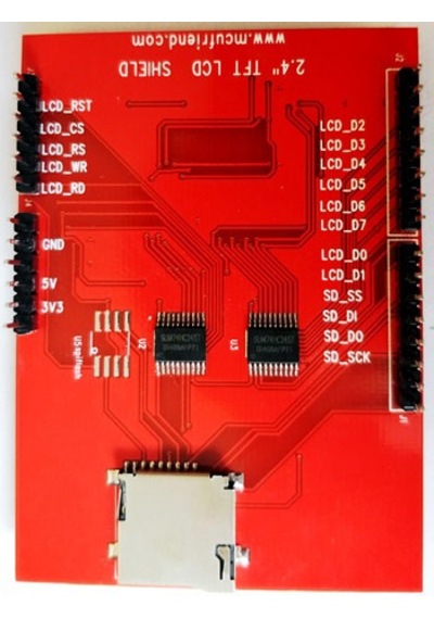 2.4" 320X240 Arduino Lcd Tft Shield Dokunmatik Ekran Microsd