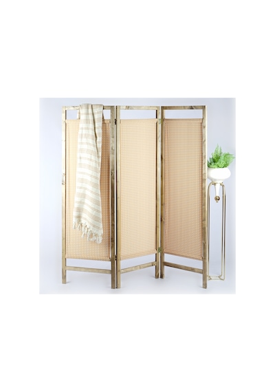 Ahsap Kumas Separatörlü Yikanabilir Paravan Krem Her Kanat 50x150x2 Cm Cin055