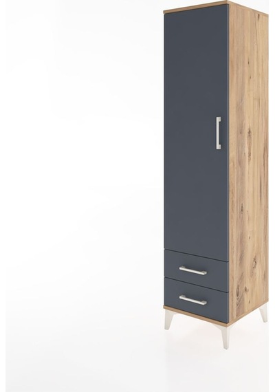 Hyperion Dolap Tek Raflı 2 Çekmeceli Tek Askılı 44x44x182 Çam... Çam Hyperion Dolap Tek Raflı 2 Çekmeceli Tek Askılı 44x44x182 Çam... Çam