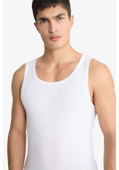 Defacto Slim Fit Dar Kesim Ribana 2li Atlet Y9056az25wnwt34 Beyaz