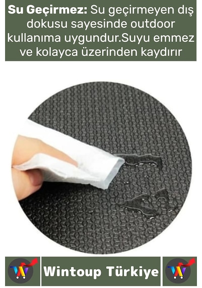 Dayanıklı Kamp Outdoor Yoga Pilates Su Geçirmez 12 Mm Kalın Köpük 180 X 60 Cm Askeri Haki Mat 2 Adet Çok Renkli