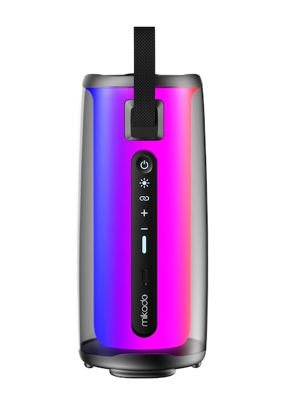 Mikado Md-17bt Capella Siyah 10w 1 Rgb Mikrofonlu Transparan/bt/tf Kart/aux/usb Tws 1800 Mah Bataryalı Speaker