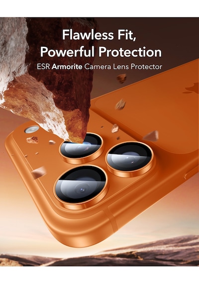 Apple iPhone Uyumlu  17 Pro Cloud Soft Kılıf + Kamera Lens Koruyucu Seti Turuncu