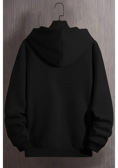Uyguntarz Black Baskılı Pamuklu Oversize Sweatshirt siyah
