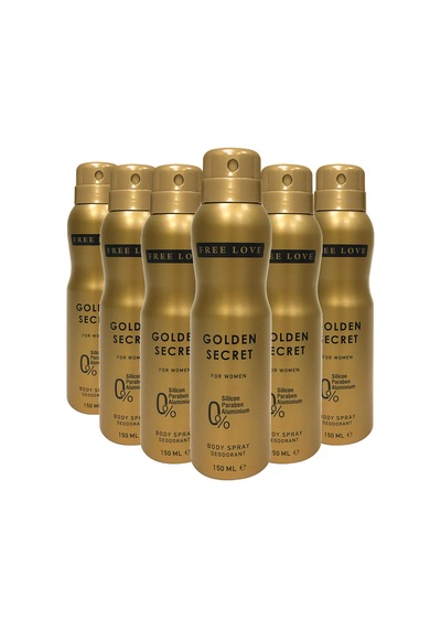 Free Love Golden Secret Kadın Deodorant 6 x 150 ML