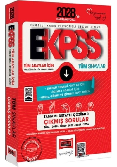 Yargı Yayınları 2028 Ekpss Ortaöğretim Ön Lisans Lisans Tüm Dersler Tüm Adaylar İçin 10 Yıl Çıkmış Sorular