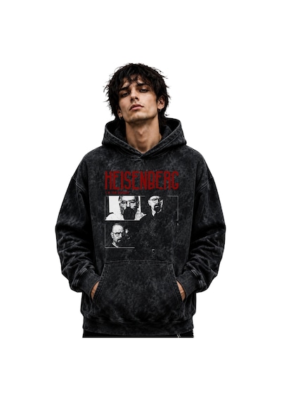 Sevbano Heisenberg Breaking Bad Walter White Baskılı Unisex Oversize Prem Siyah