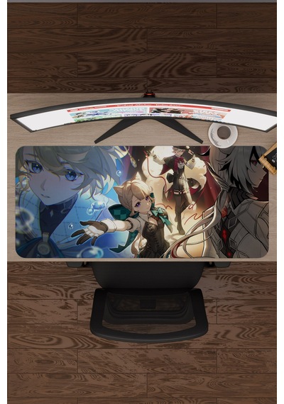 Lynette Genshin Impact Anime Oyuncu V2 - 90x40 Xxl Gaming Mouse Pad Fare Altlığı