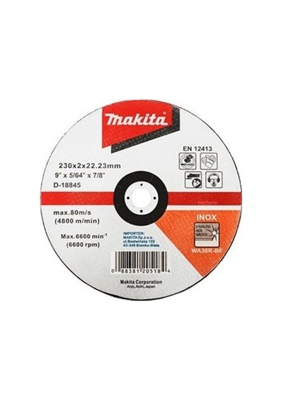 Makita İnox Kesme Taşı-bombeli 230x2 Mm Maad-18845