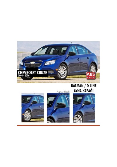 Ebal Otomotiv Chevrolet Cruze Batman Yarasa Ayna Kapağı Piano Black / 2012-2016