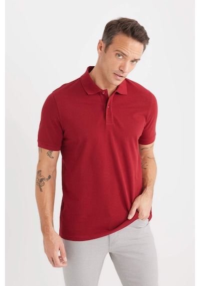 DeFacto %100 Pamuk Regular Fit Polo Yaka Kısa Kollu Basic Düz Pike Kumaş Tişört C1293AX25SPBR229 DeFacto %100 Pamuk Regular Fit Polo Yaka Kısa Kollu Basic Düz Pike Kumaş Tişört C1293AX25SPBR229