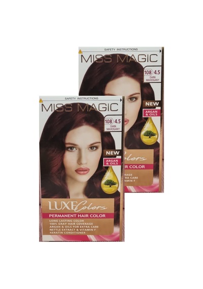 Miss Magic Saç Boyası 4.5 Koyu Kızıl 2'li