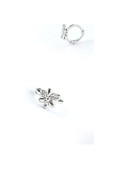 Zirkon Taş Detaylı 925ayar Gümüş Tragus Helix Minimal Tek Kıkırdak Küpe 09922213