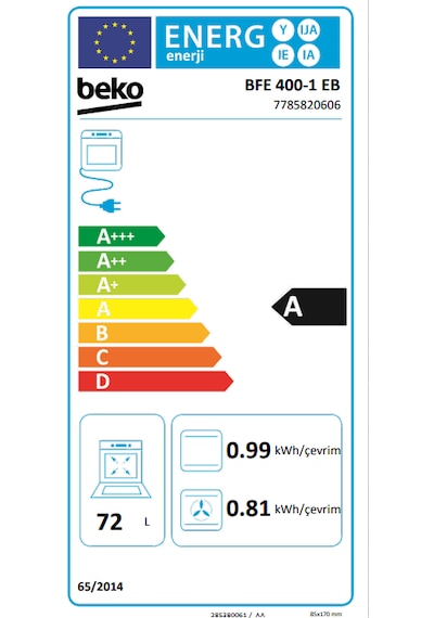 Beko BFE 400-1 EB 72 L Ocaklı Fırın