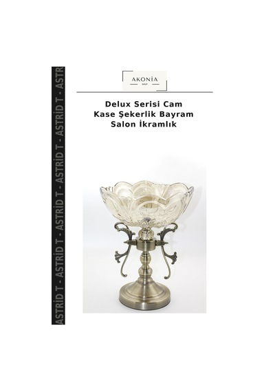 Delux Serisi Cam Kase Şekerlik Bayram Salon İkramlık Çok Renkli