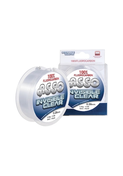 Asso Invısıble Clear %100 Fluorocarbon No: 0.17 - 50mt