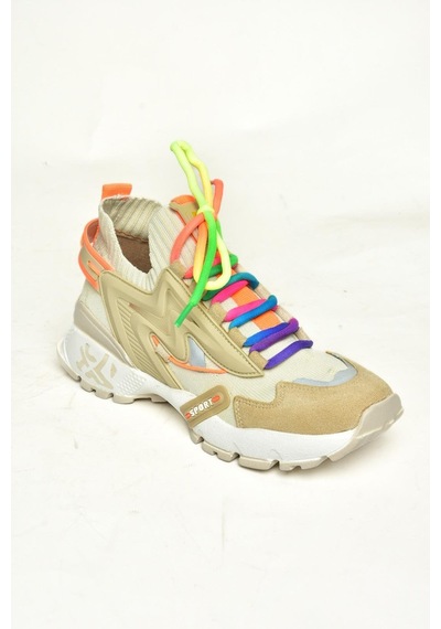 Fox Shoes U602602502 Bej Süet Kadın Spor Ayakkabı Sneakers Bej-süet Çok Renkli