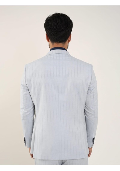 Dufy Mavi Erkek Slim Fit Çizgili Kruvaze Yaka Takım Elbise - 104425-mavi Mavi Dufy Mavi Erkek Slim Fit Çizgili Kruvaze Yaka Takım Elbise - 104425-mavi Mavi