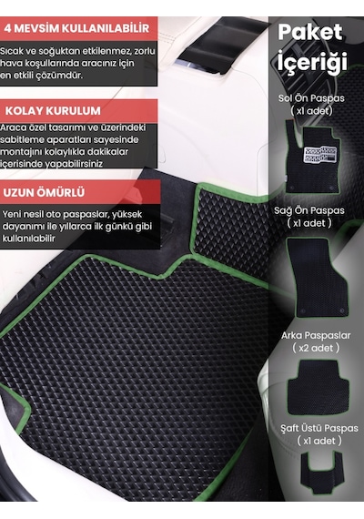 Renault Clio 4 Hatchback 2012-2019 Uyumlu Eva Paspas Tam Set Birebir Uyum,araca Özel Tasarım 306
