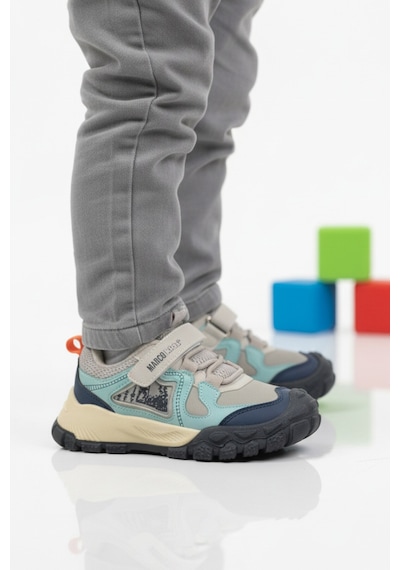 Marcokids Gri Cırtlı Hafif Esnek Kaymaz Erkek Çocuk Spor Ayakkabı 22678 P Gri