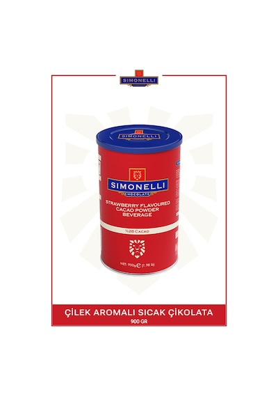 Simonelli Çilek Aromalı Sıcak Çikolata İçecek Tozu 900 G