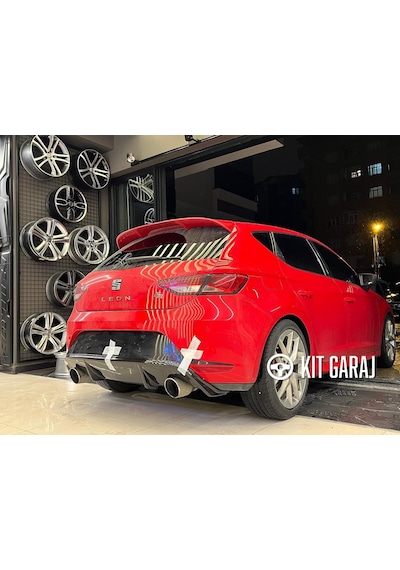 Kit Garaj Leon Mk3 Style Düz Difüzör Plastik 2012-2020 Boyalı