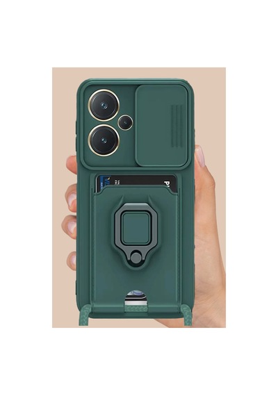 Redmi Note 13 Pro Plus Kılıf Zuma Kartvizitli Yüzüklü Silikon - Lacivert Bzsxx00 1