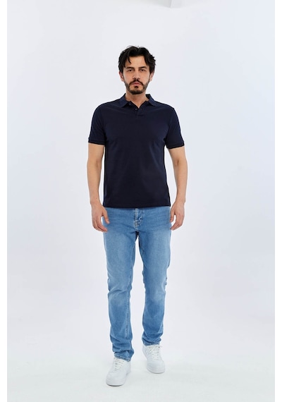 Süvari Slim Lacivert Erkek Polo Yaka T-shirt Ts1014000474