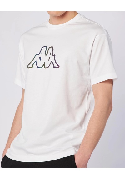 Kappa Logo Brian T-shirt Erkek Beyaz Regular Tişört Siyah