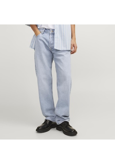 Jack & Jones Erkek Relaxed Fit Yüksek Bel Jean - Chris - 12254099 Blue Denim
