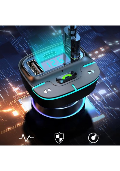 Bluetooth Araç Kiti, Telefon Cevaplama, Çakmaklık Şarj Ve Fm Transmitter, Mp3 Çalar - F9