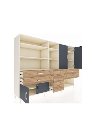 Hyperion Dolap 10 Raflı 6 Çekmeceli 4 Kapaklı 220x44x163 Aytaşı-a Aytaşı-antrasit/çam Hyperion Dolap 10 Raflı 6 Çekmeceli 4 Kapaklı 220x44x163 Aytaşı-a Aytaşı-antrasit/çam