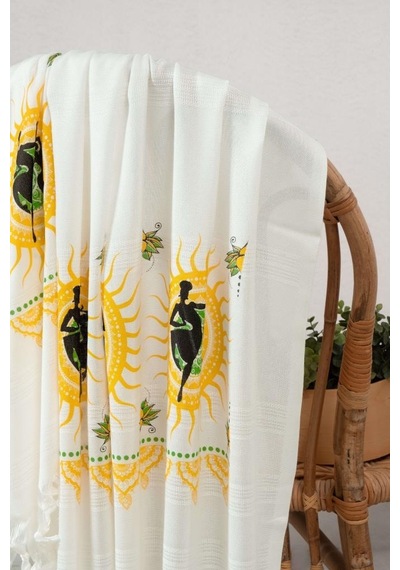 Mulberry Bambu Baskılı Peştemal Banyo Havlusu 001