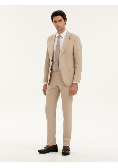 Cacharel Bej Slim Fit Takım Elbise