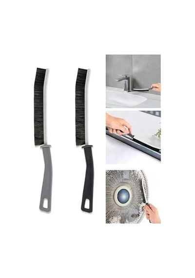 2'li Dar Alan Temizleme Fırçası Seti, Mutfak Ve Banyo İçin Açık Ahşap