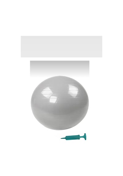 65 Cm Pilates Topu Şişirme Pompalı Plates Denge Yoga Spor Egzersiz Topu Jimnastik Top Gri