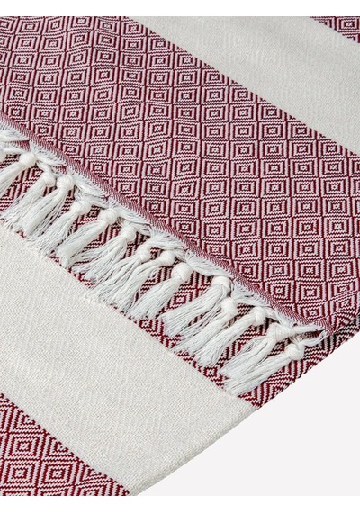 Kh3967-5 Ege Esintisi Peştemal Plaj Havlusu 90x170 Cm Yumuşak Dokulu, Hızlı Kuruyan Üstün Kalite Kh3967-5 Bordo