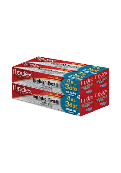 Flodex Buzdolabı Poşeti 4 Al 3 Öde Küçük Boy 20x30