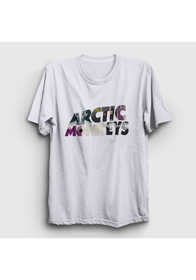 Presmono Unisex Mask Arctic Monkeys T-shirt Beyaz