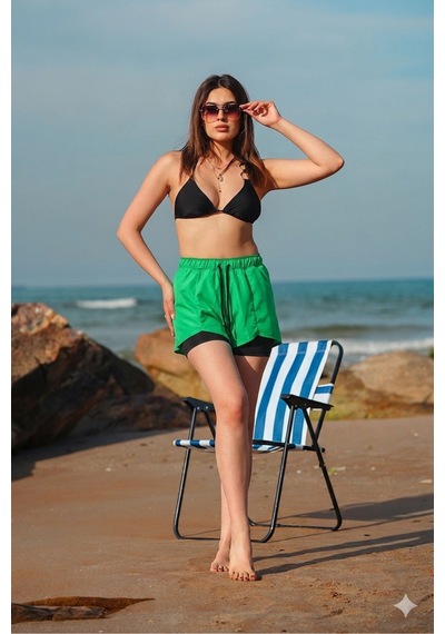 Winmoda34 Premium Deniz & Havuz Kullanımına Uygun Taytlı Şort Active Swim Benetton