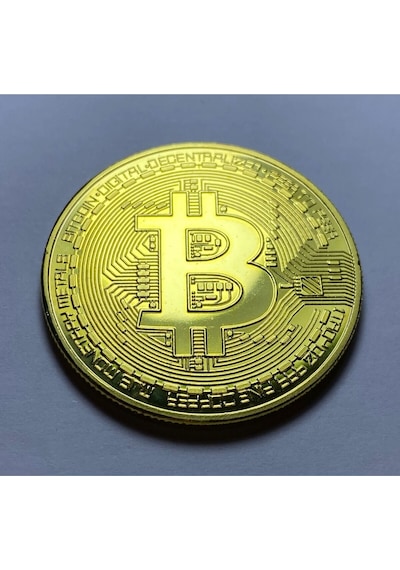 Bitcoin Hatıra Altın Kaplama Madalyon Kapsülünde