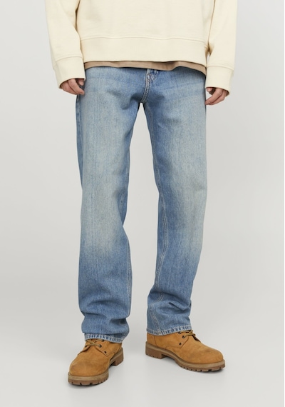 Jack & Jones Erkek Eddie 607 Loose Fit Jean 12253698 Blue Denim Mavi