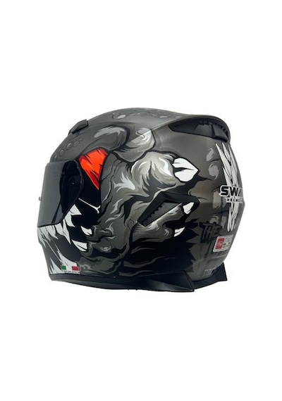 Sway Sw-820 Monster Full Face Kapalı Kask Beyaz - Siyah