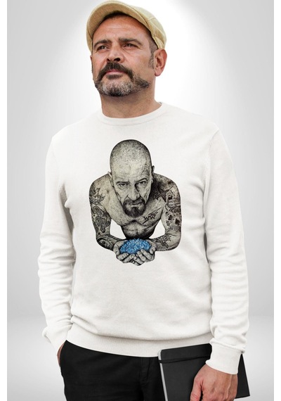 Breaking Bad Kadın Erkek Beyaz Sweatshirt Beyaz