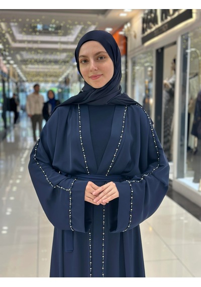 Nazzain Aurelia Işıltı Abaya Çok Renkli